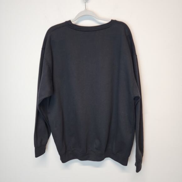 Vintage Davidson College Sweatshirt Size XL Black Long Sleeve Pullover Crewneck - Picture 12 of 14